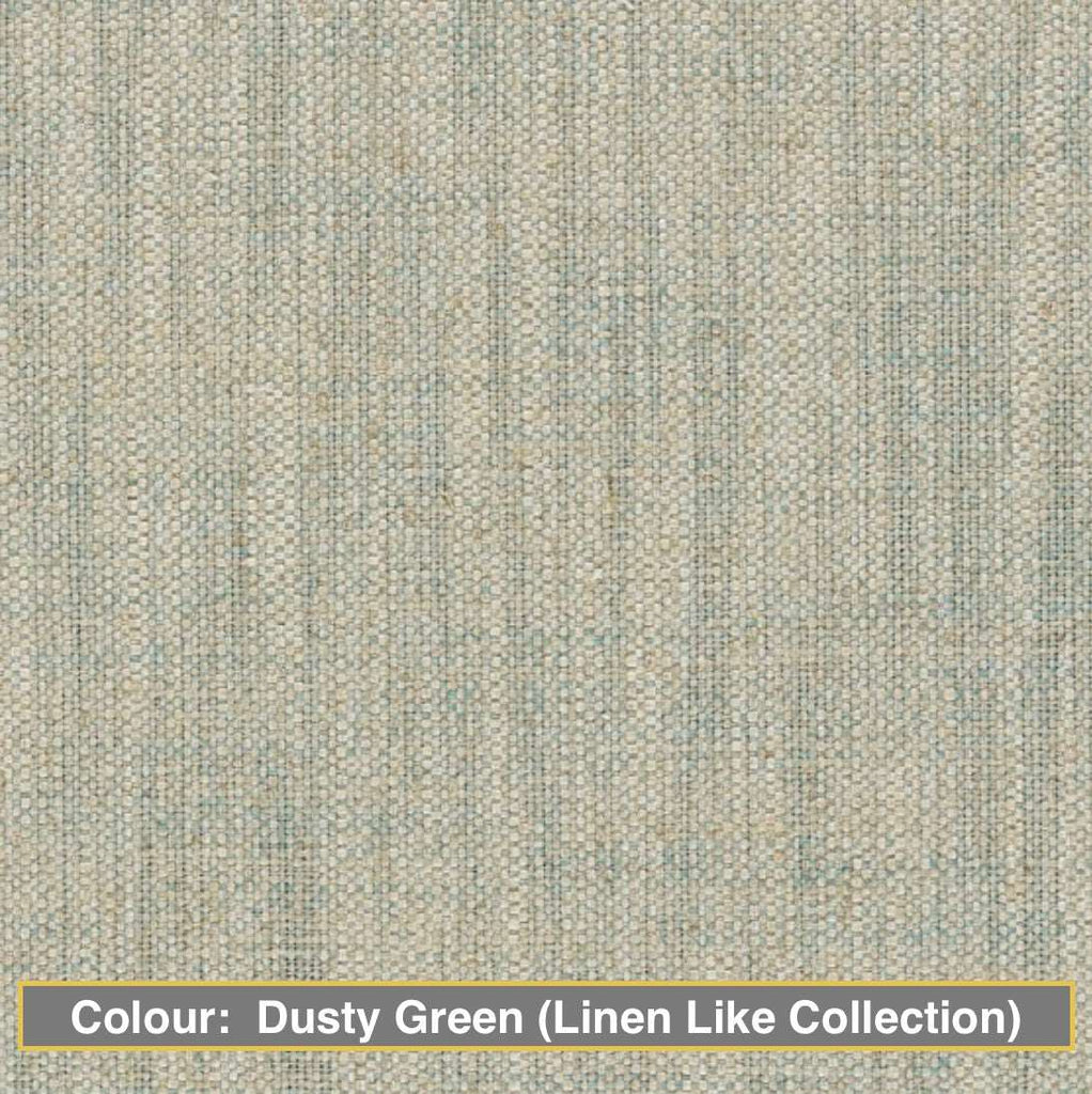 fabric selection - colour:  dusty green (linen like collection)
