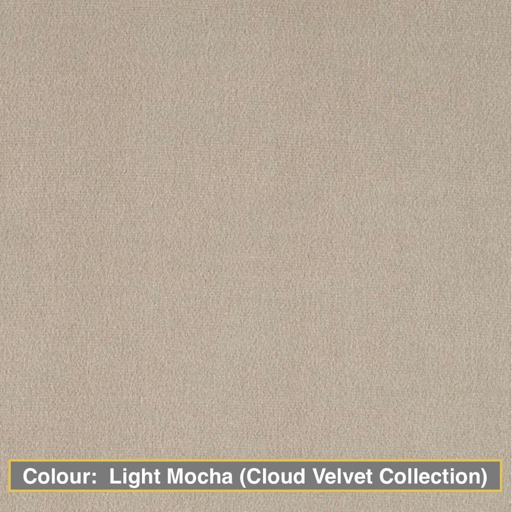 gatsby ottoman colour:  light mocha (cloud velvet collection)