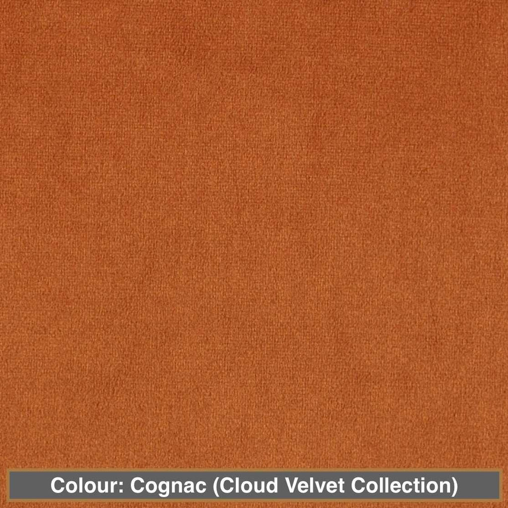 saratoga ottoman colour: cognac (cloud velvet collection)