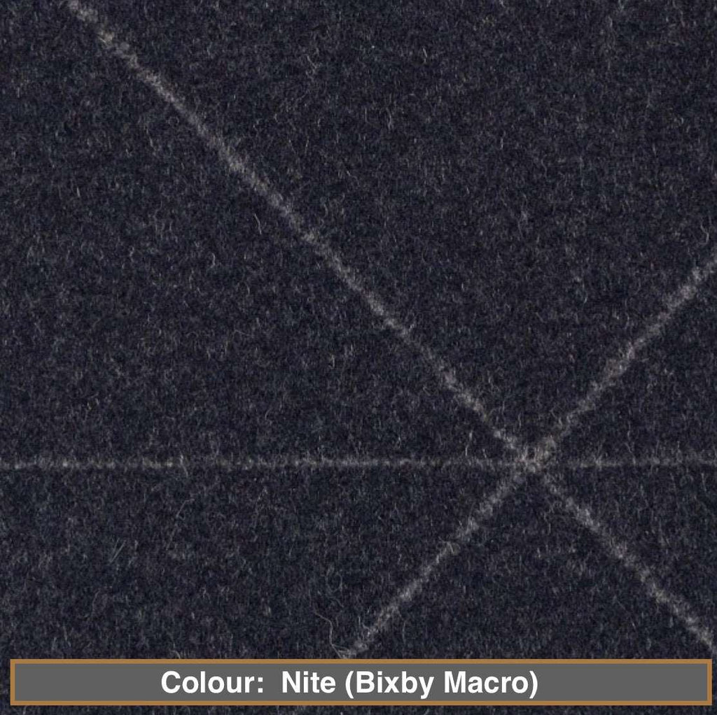 Designtex Fabric - Bixby Macro - Colour Nite upholstery fabric 20% Nylon, 80% Wool, Black, Blue, Geometric