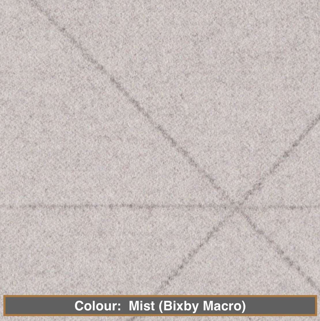 Designtex Fabric - Bixby Macro - Colour Mist -  upholstery fabric 20% Nylon, 80% Wool, Grey Geometric