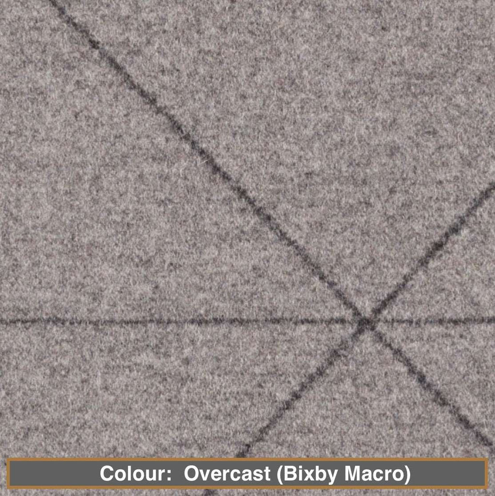 Designtex Fabric - Bixby Macro - Colour Overcast upholstery fabric 20% Nylon, 80% Wool, Grey, Black Geometric