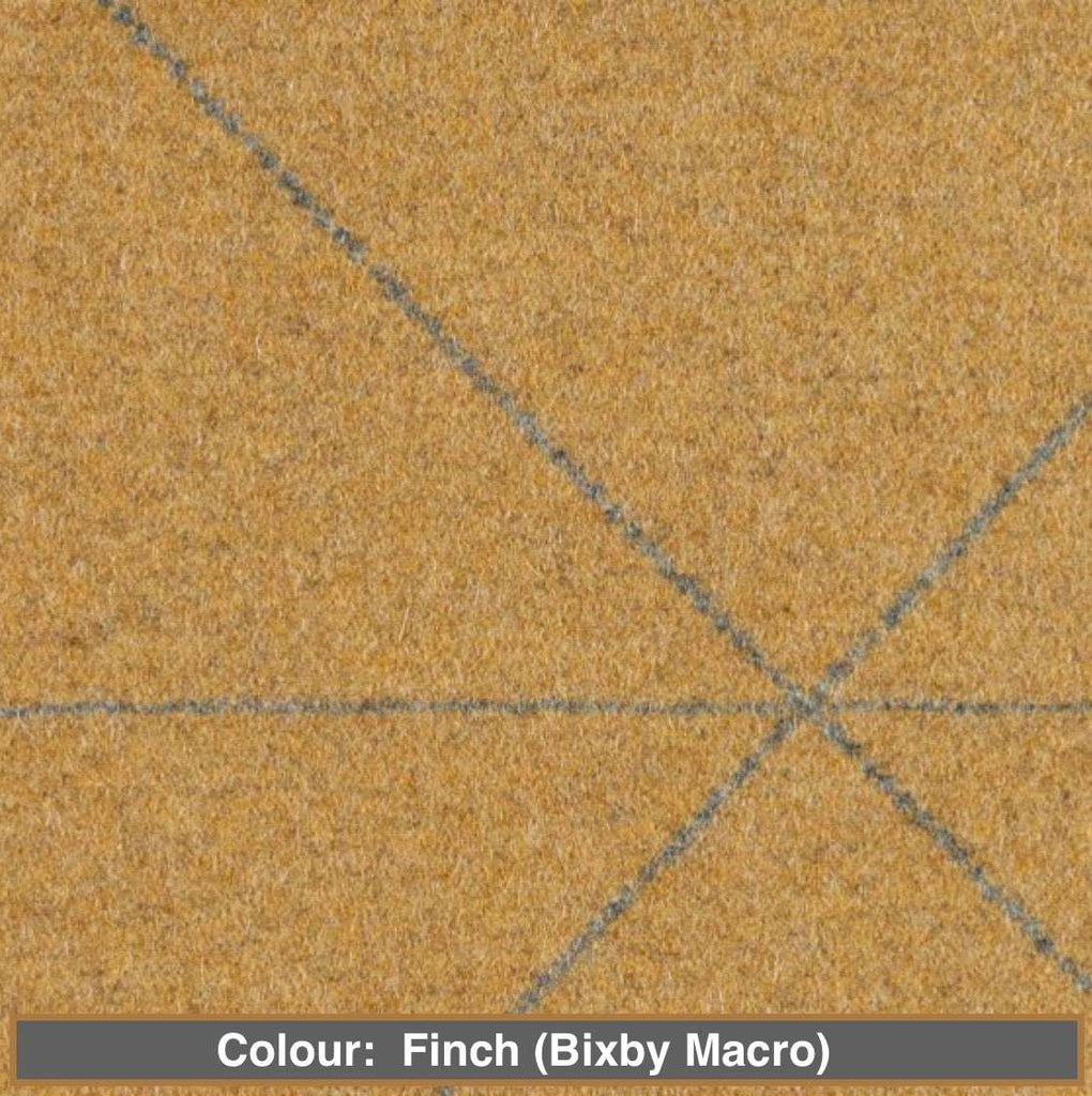Designtex Fabric - Bixby Macro - Colour Marine Fog upholstery fabric 20% Nylon, 80% Wool, Yellow, Grey, Geometric