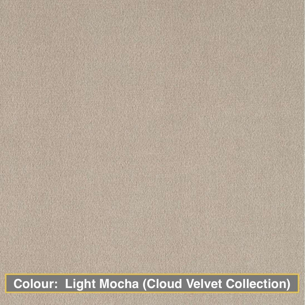 saratoga ottoman colour:  light mocha (cloud velvet collection)