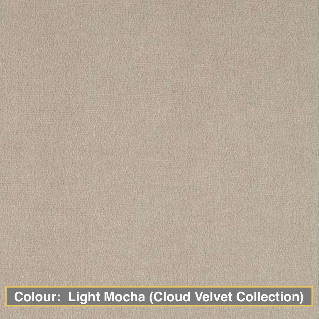 saratoga ottoman colour:  light mocha (cloud velvet collection)