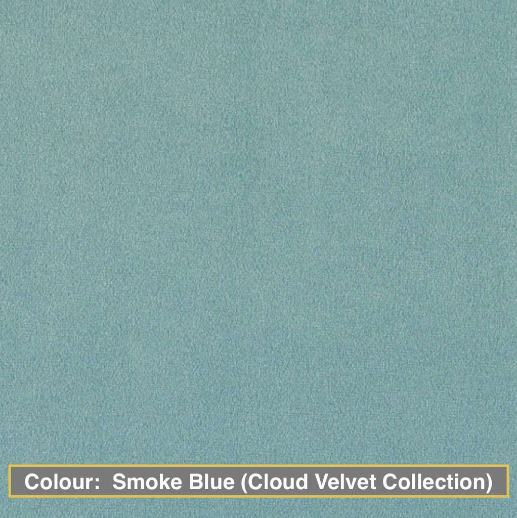 saratoga ottoman colour:  smoke blue (cloud velvet collection)