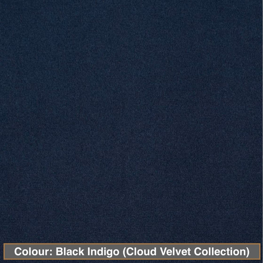 gatsby ottoman colour: black indigo (cloud velvet collection)