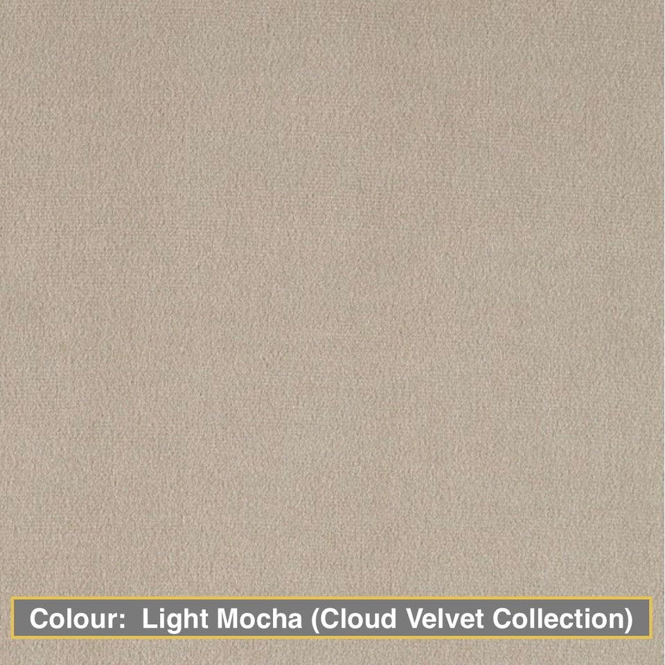 fabric swatches colour:  light mocha (cloud velvet collection)
