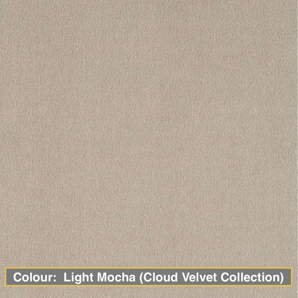 fabric swatches colour:  light mocha (cloud velvet collection)