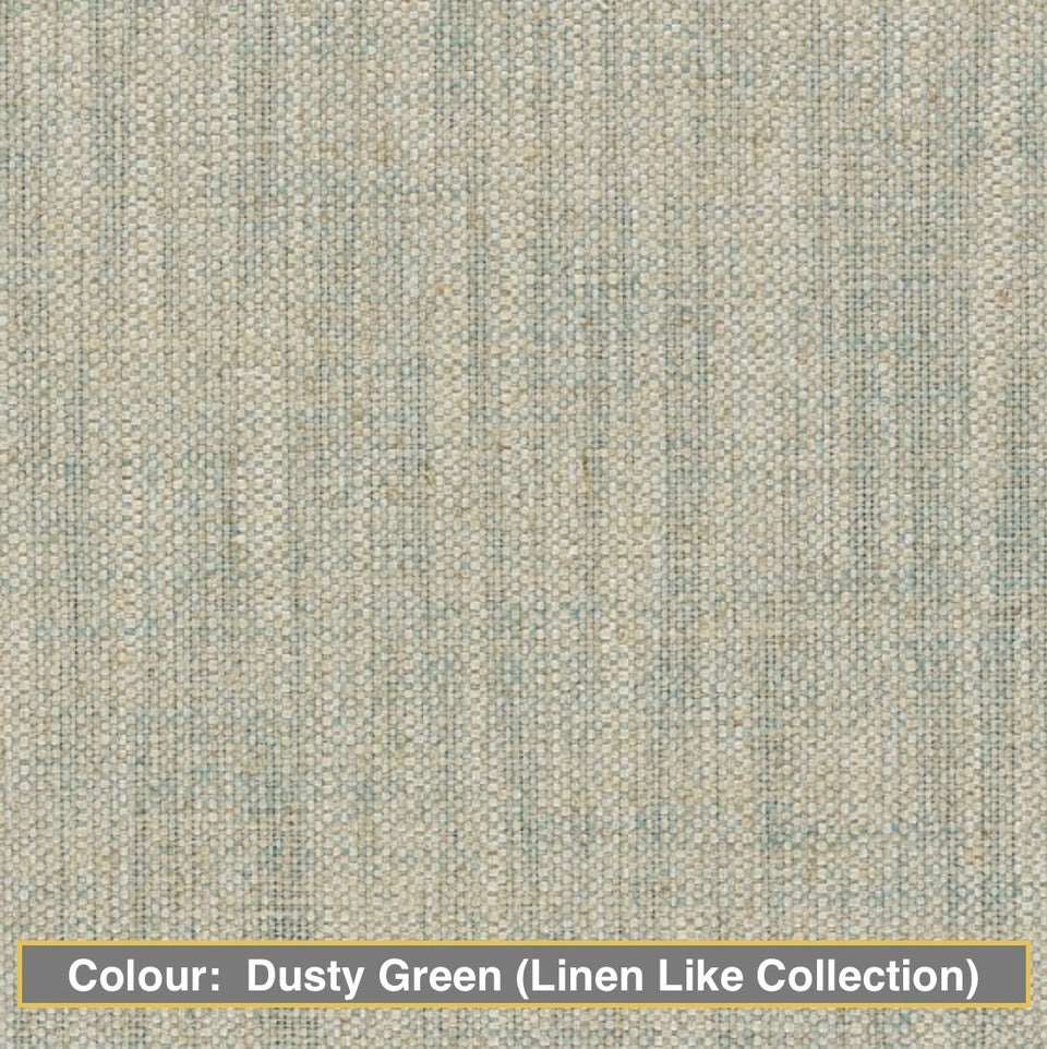 fabric swatches colour:  dusty mint (linen like collection)